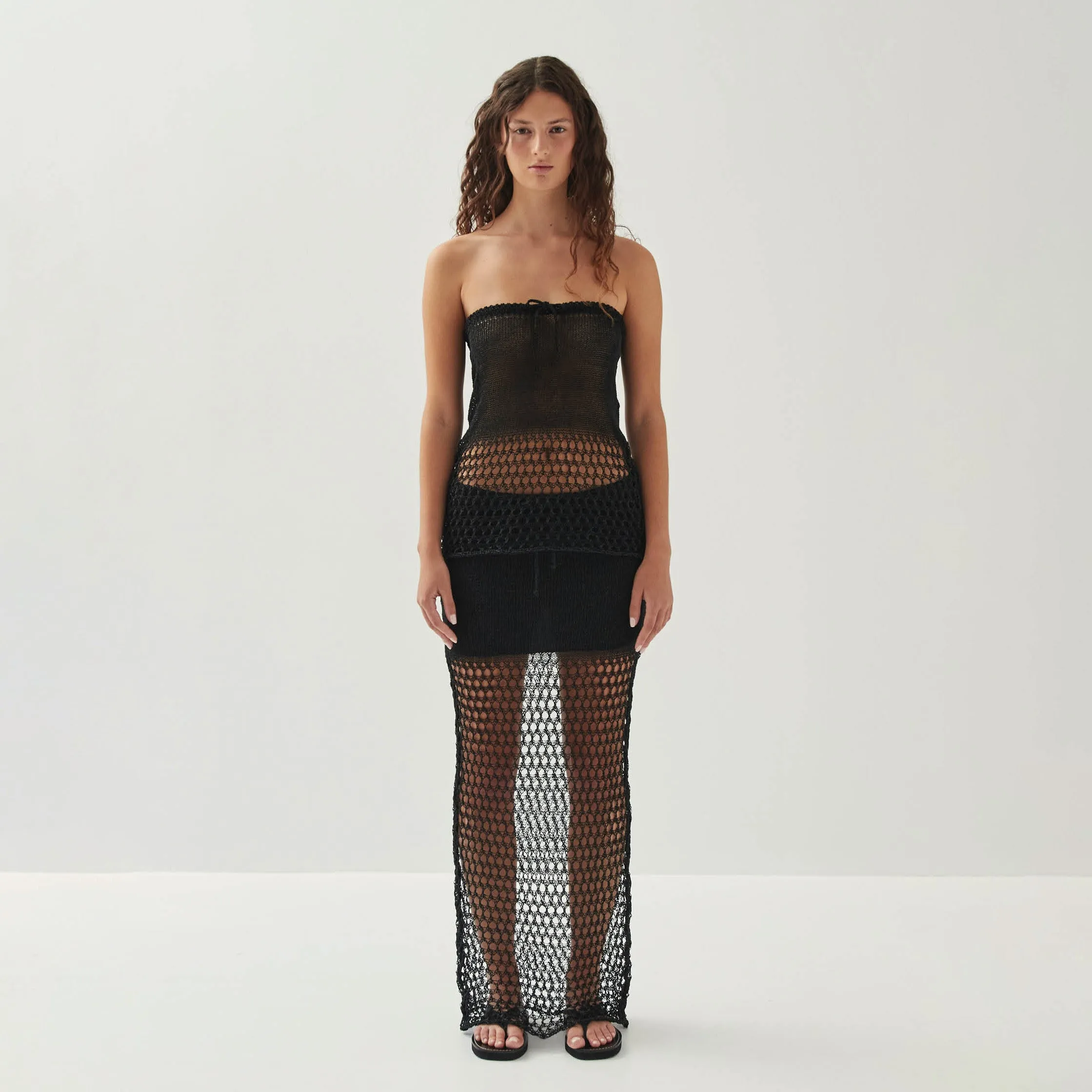 Elea Black Tricot Skirt sold by Alohas product image thumbnail 3