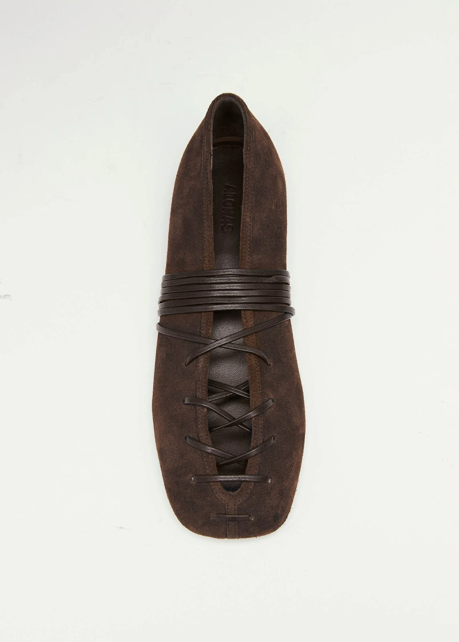 Bumi Suede Brown Leather Ballet Flats sold by Alohas product image thumbnail 2