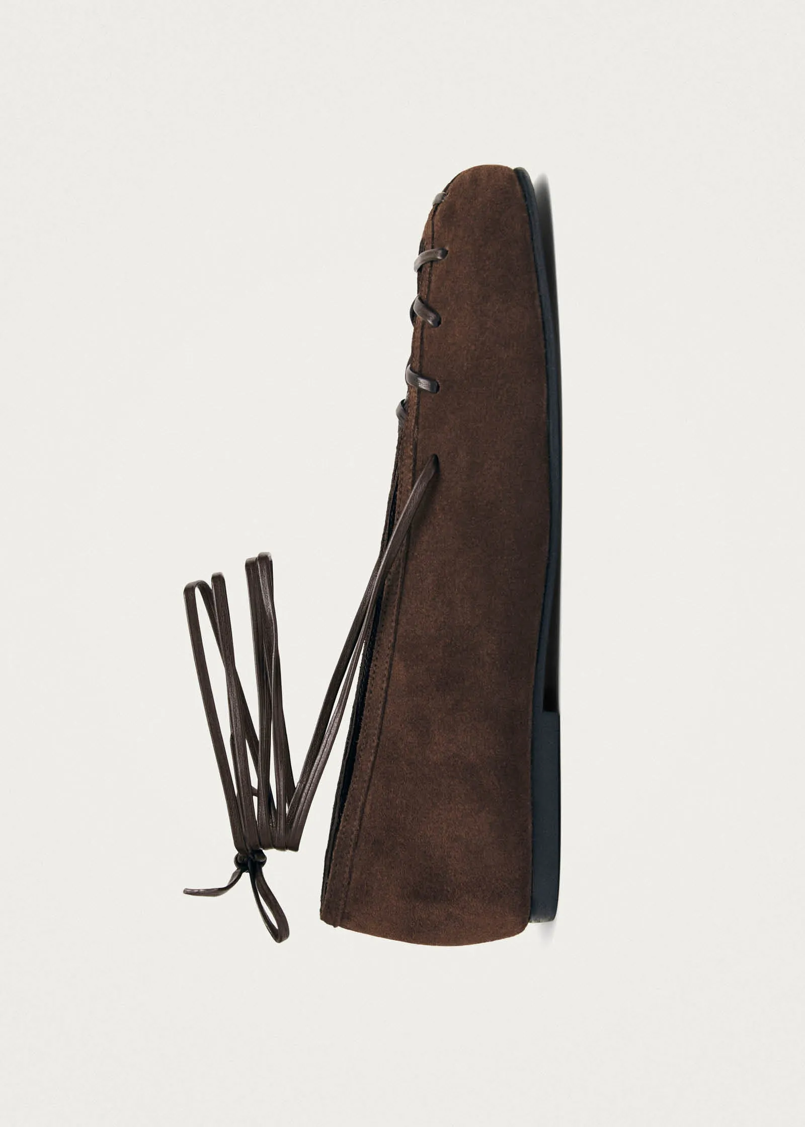 Bumi Suede Brown Leather Ballet Flats sold by Alohas product image thumbnail 4