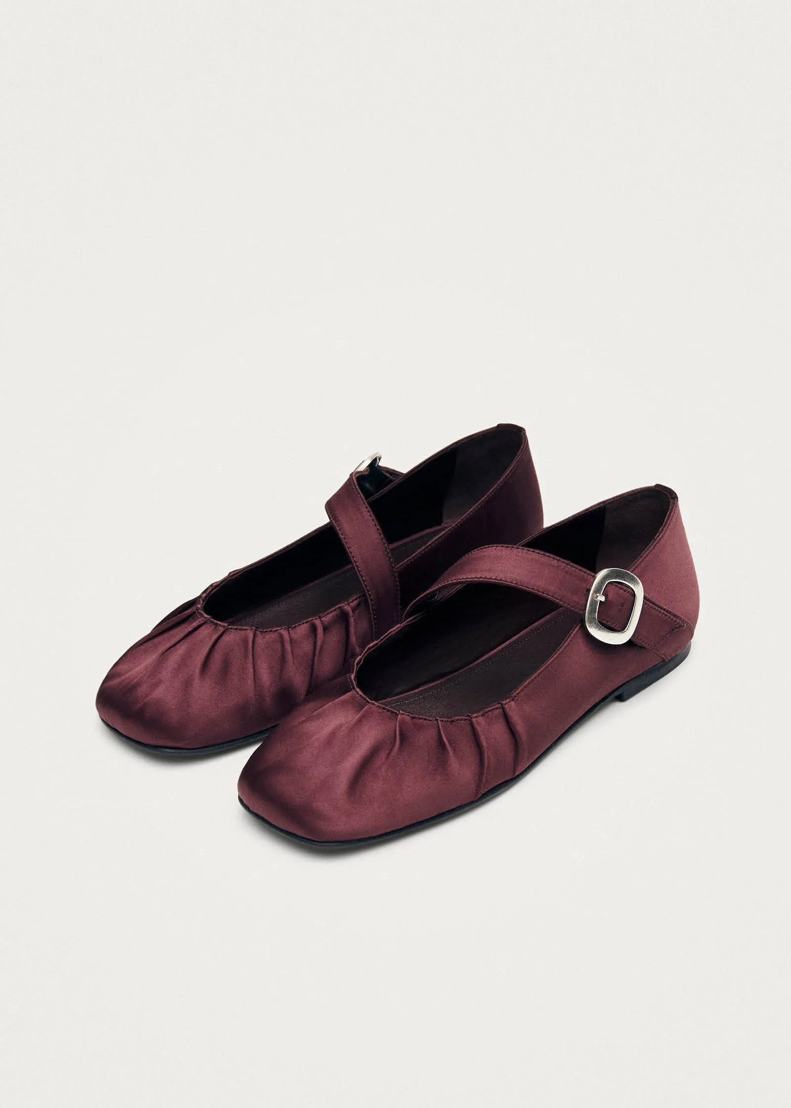 Lotte Silky Burgundy Ballet Flats sold by Alohas product image thumbnail 2