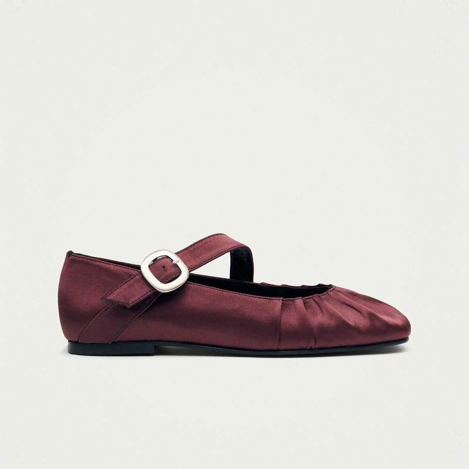 Lotte Silky Burgundy Ballet Flats sold by Alohas product image thumbnail 3