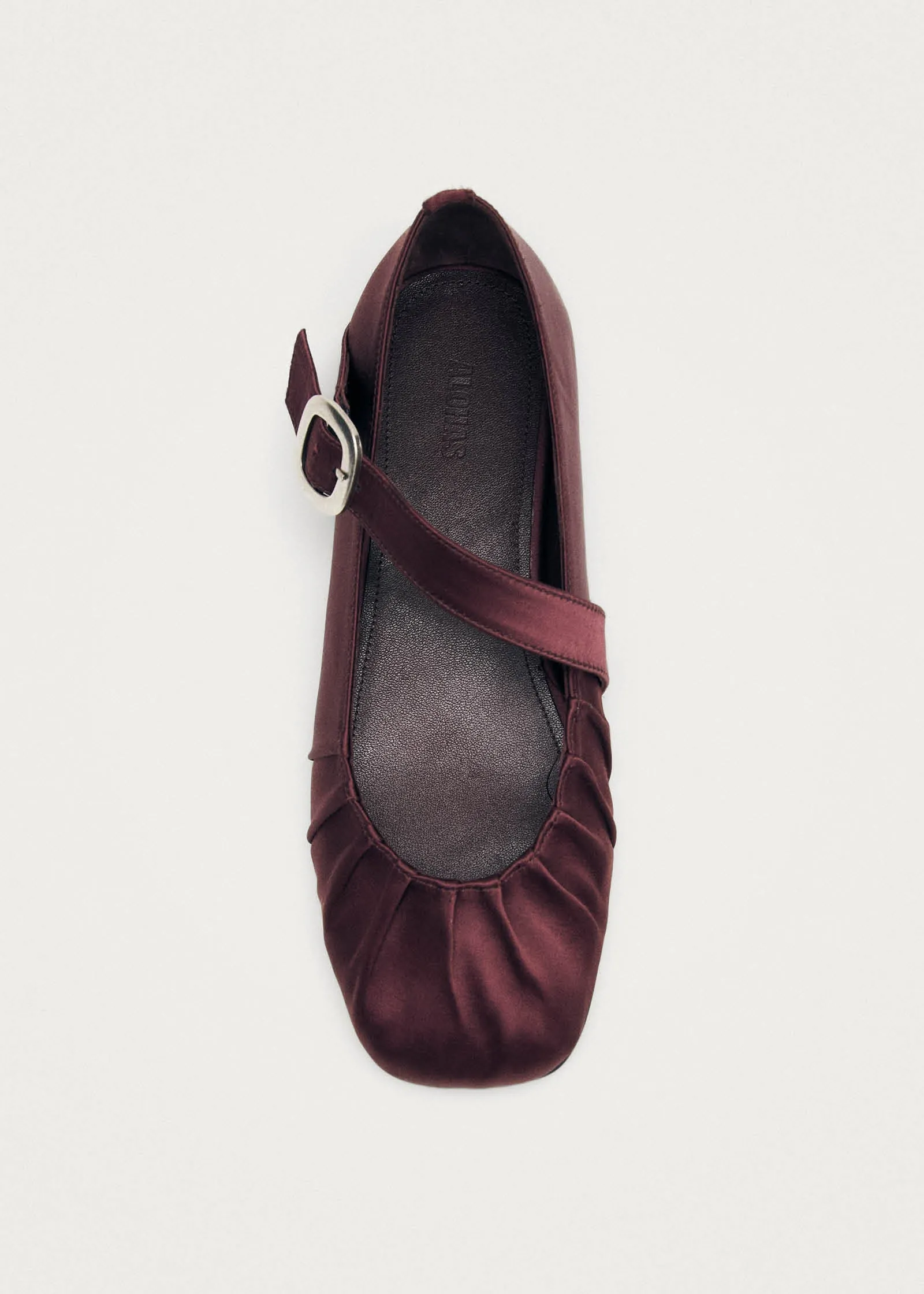 Lotte Silky Burgundy Ballet Flats sold by Alohas product image thumbnail 5