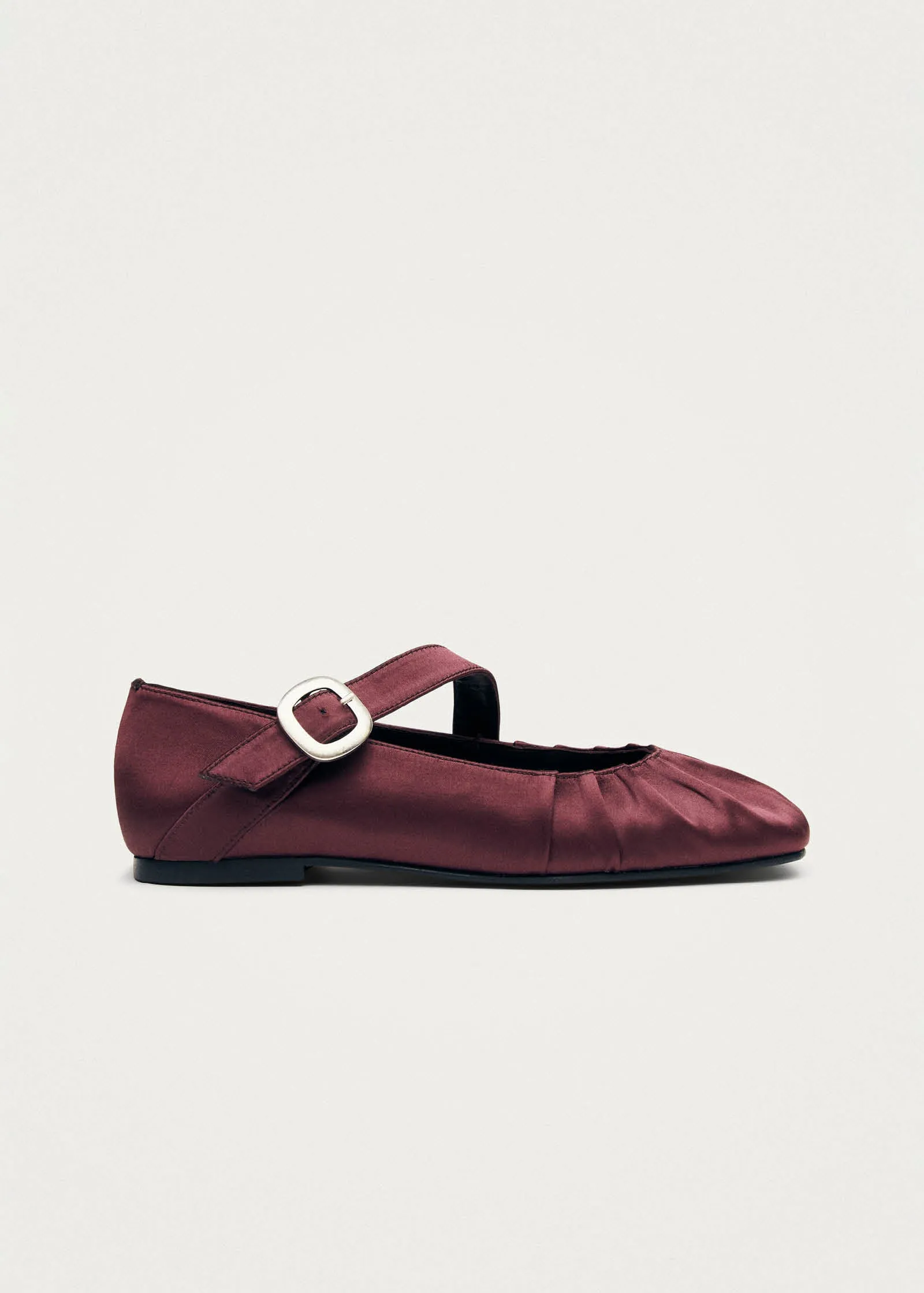 Lotte Silky Burgundy Ballet Flats sold by Alohas