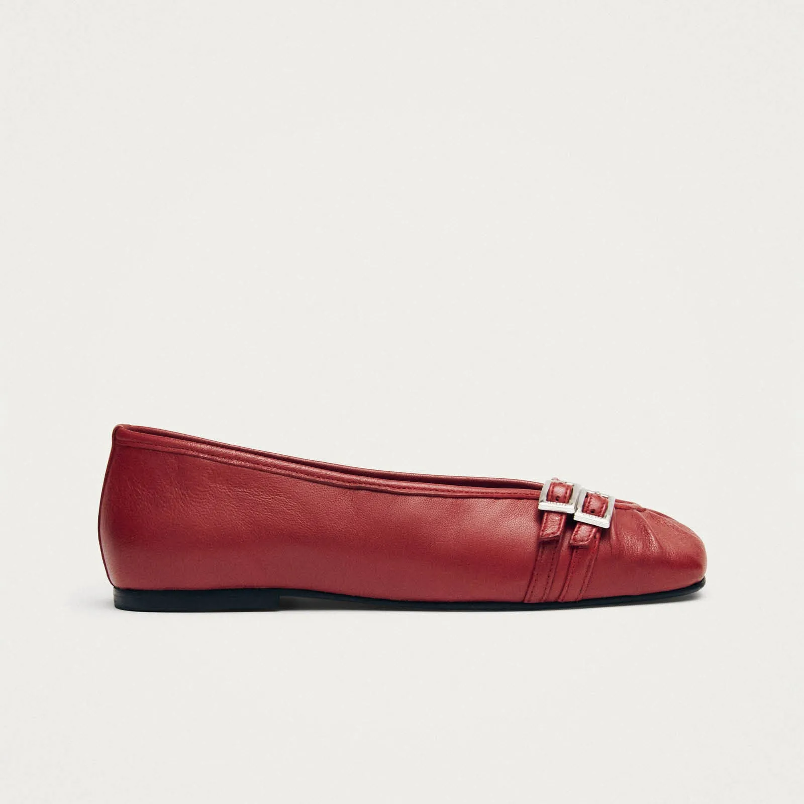 Cendana Red Leather Ballet Flats sold by Alohas product image thumbnail 3