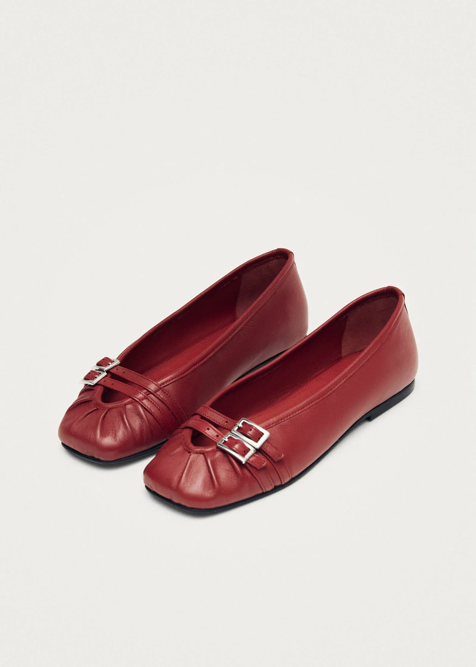 Cendana Red Leather Ballet Flats sold by Alohas product image thumbnail 5