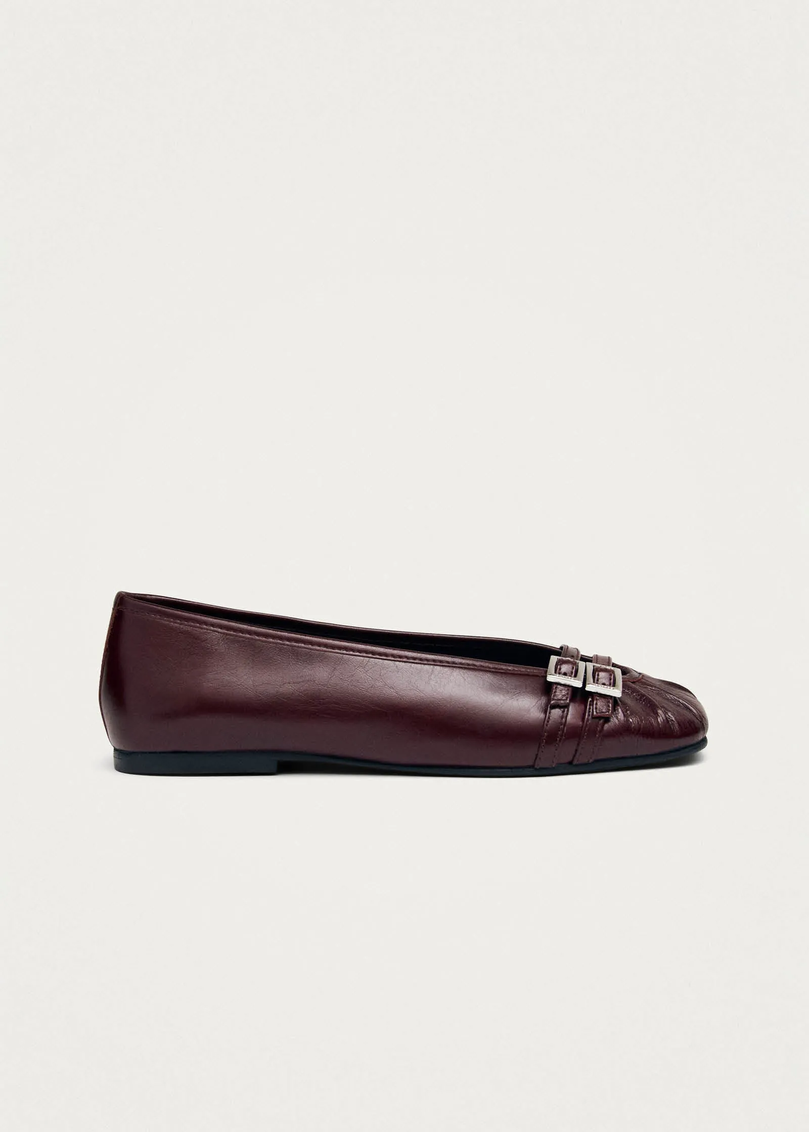 Cendana Rift Burgundy Leather Ballet Flats sold by Alohas product image thumbnail 4