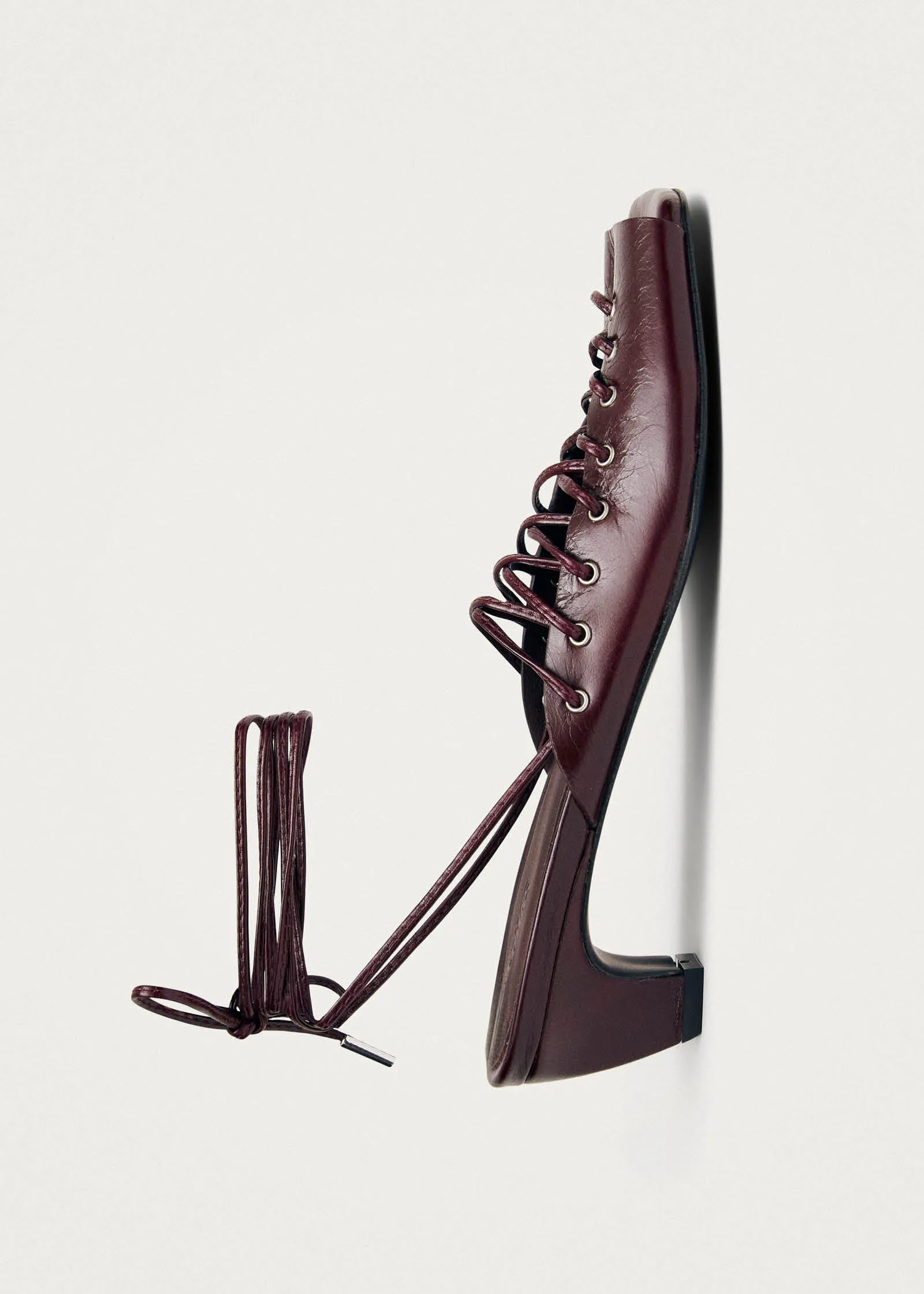 Angelica Burgundy Leather Sandals sold by Alohas product image thumbnail 4