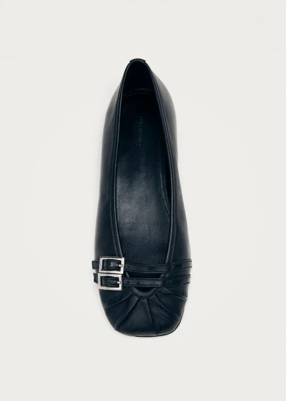Cendana Black Leather Ballet Flats sold by Alohas