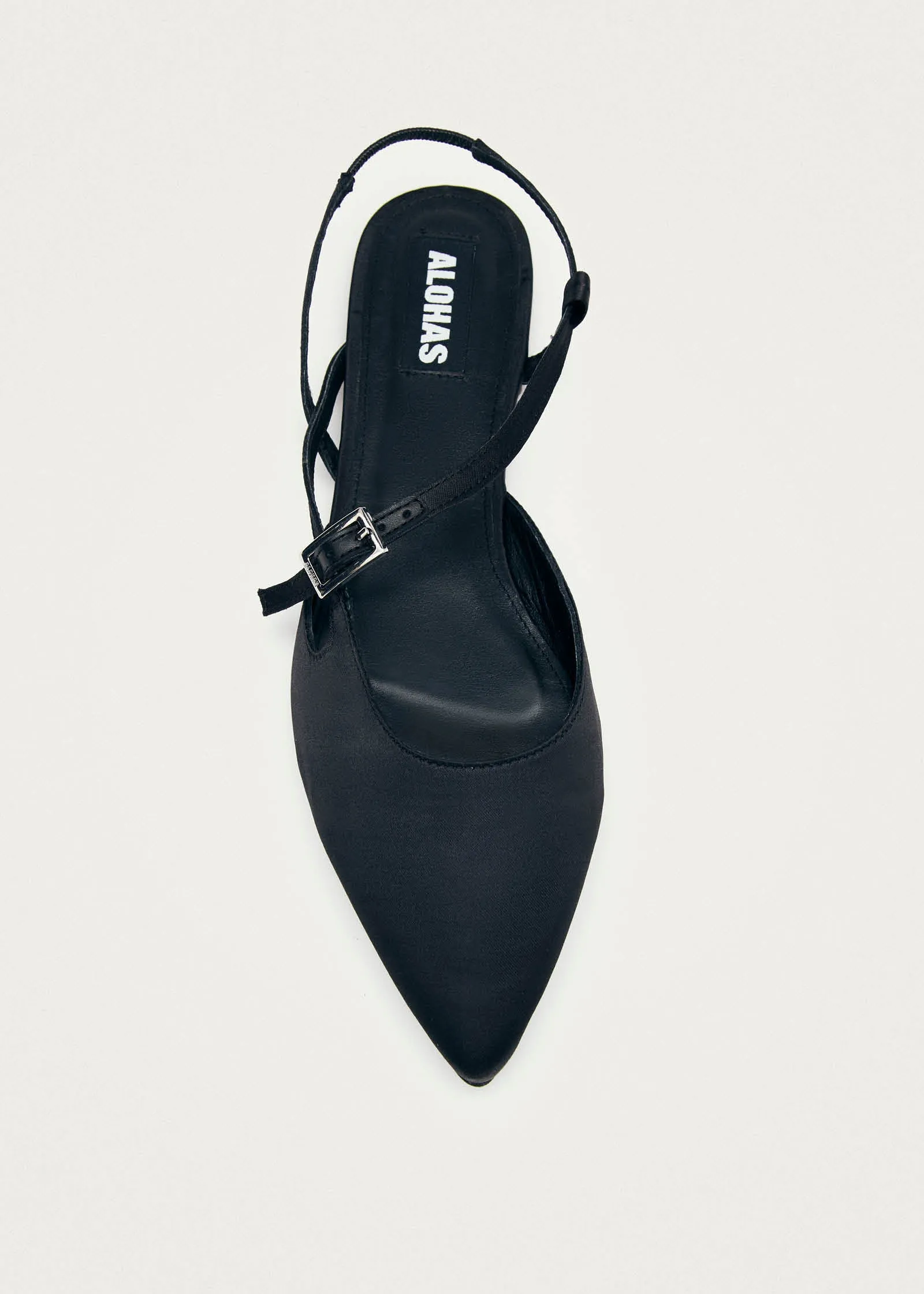 Lydia Silky Black Ballet Flats sold by Alohas product image thumbnail 5