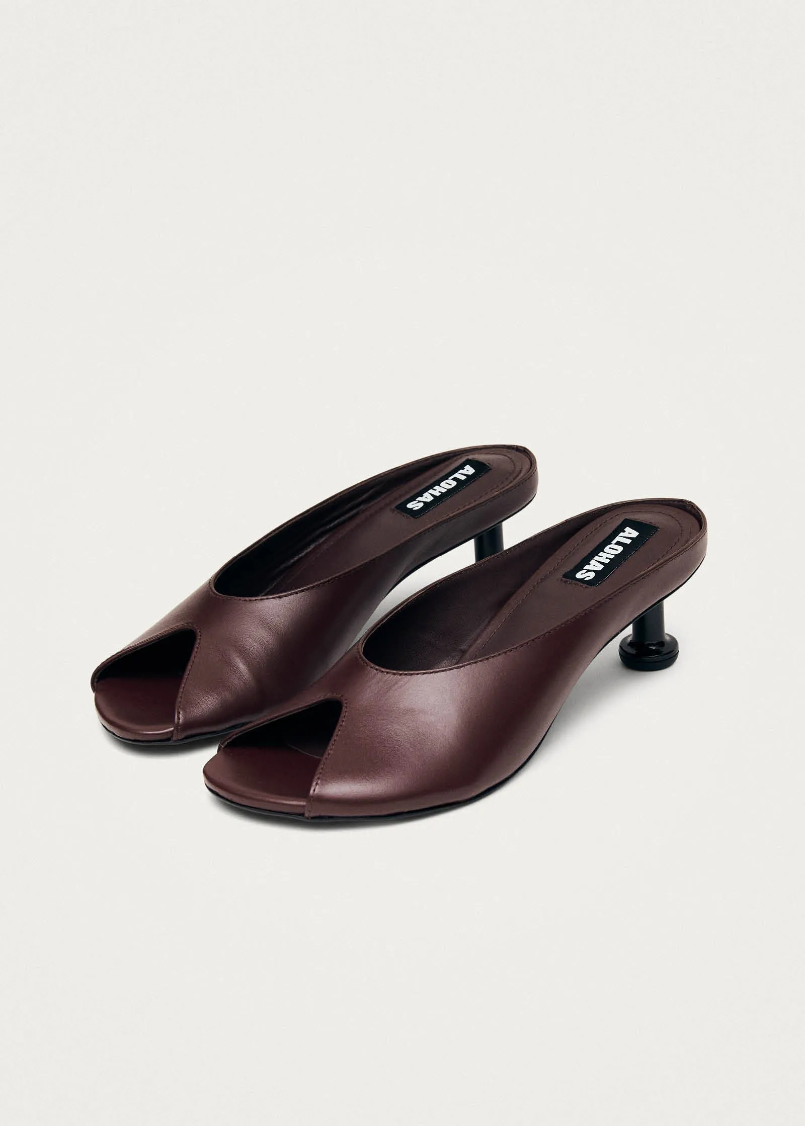 Catherine Burgundy Leather Mules sold by Alohas product image thumbnail 2