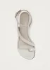 Miquela Light Grey Leather Sandals sold by Alohas