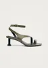 Miquela Khaki Leather Sandals sold by Alohas