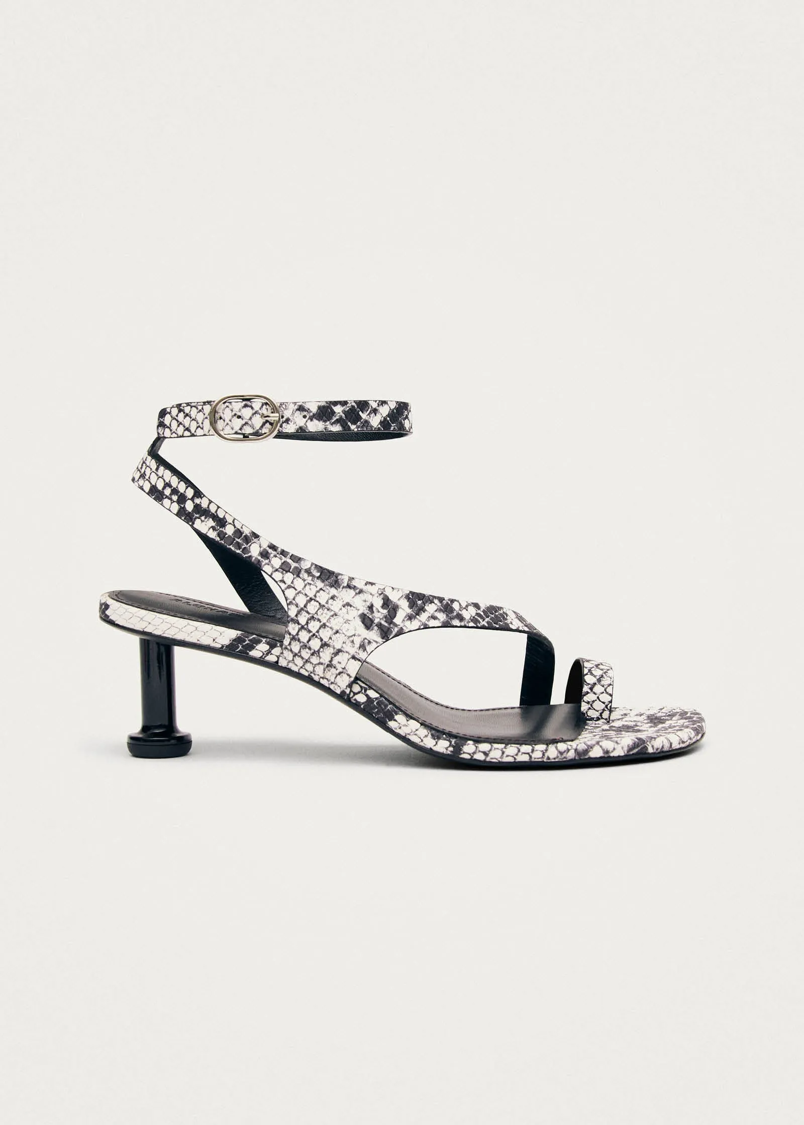 Miquela Indo Grey Leather Sandals sold by Alohas