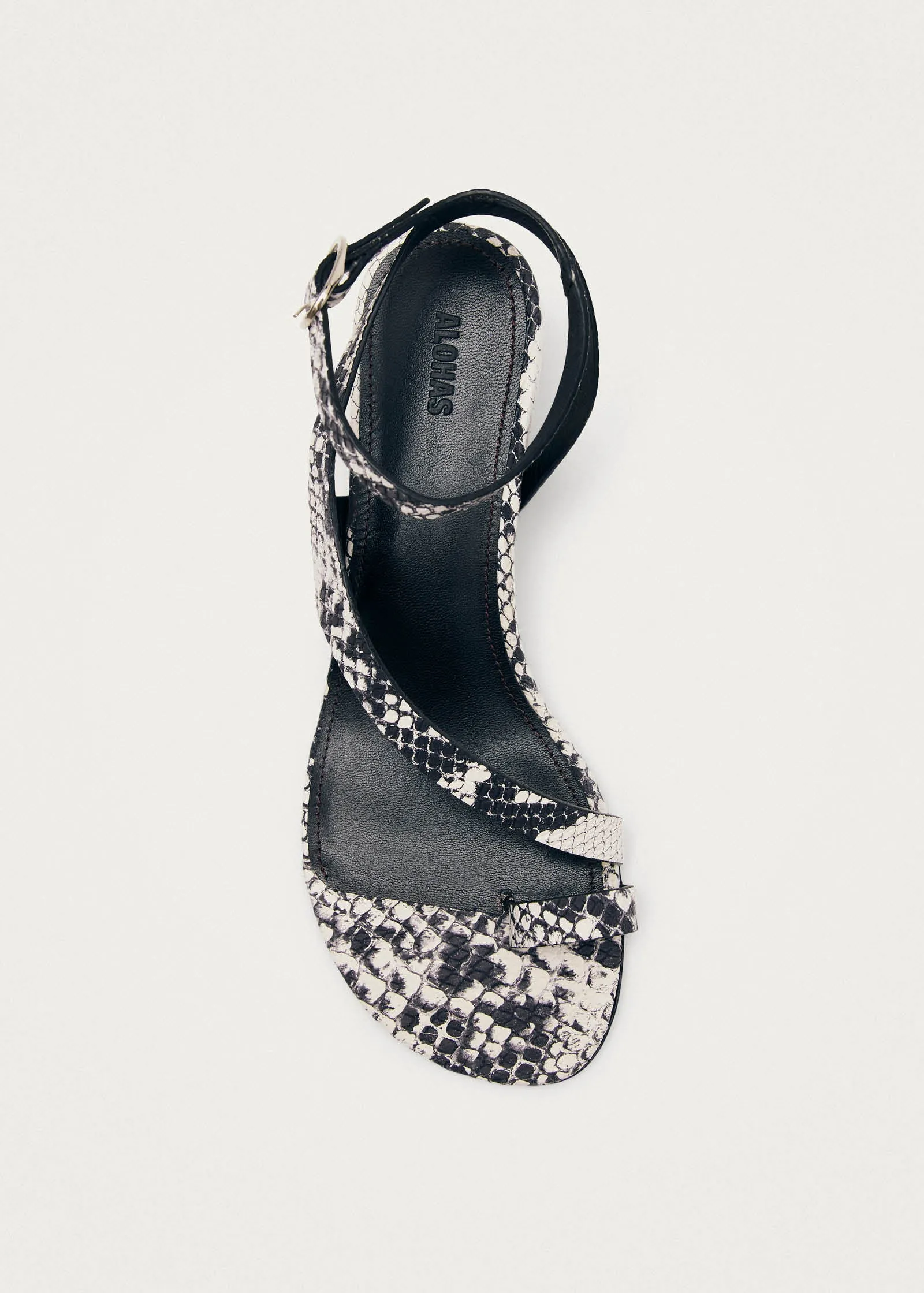 Miquela Indo Grey Leather Sandals sold by Alohas product image thumbnail 5