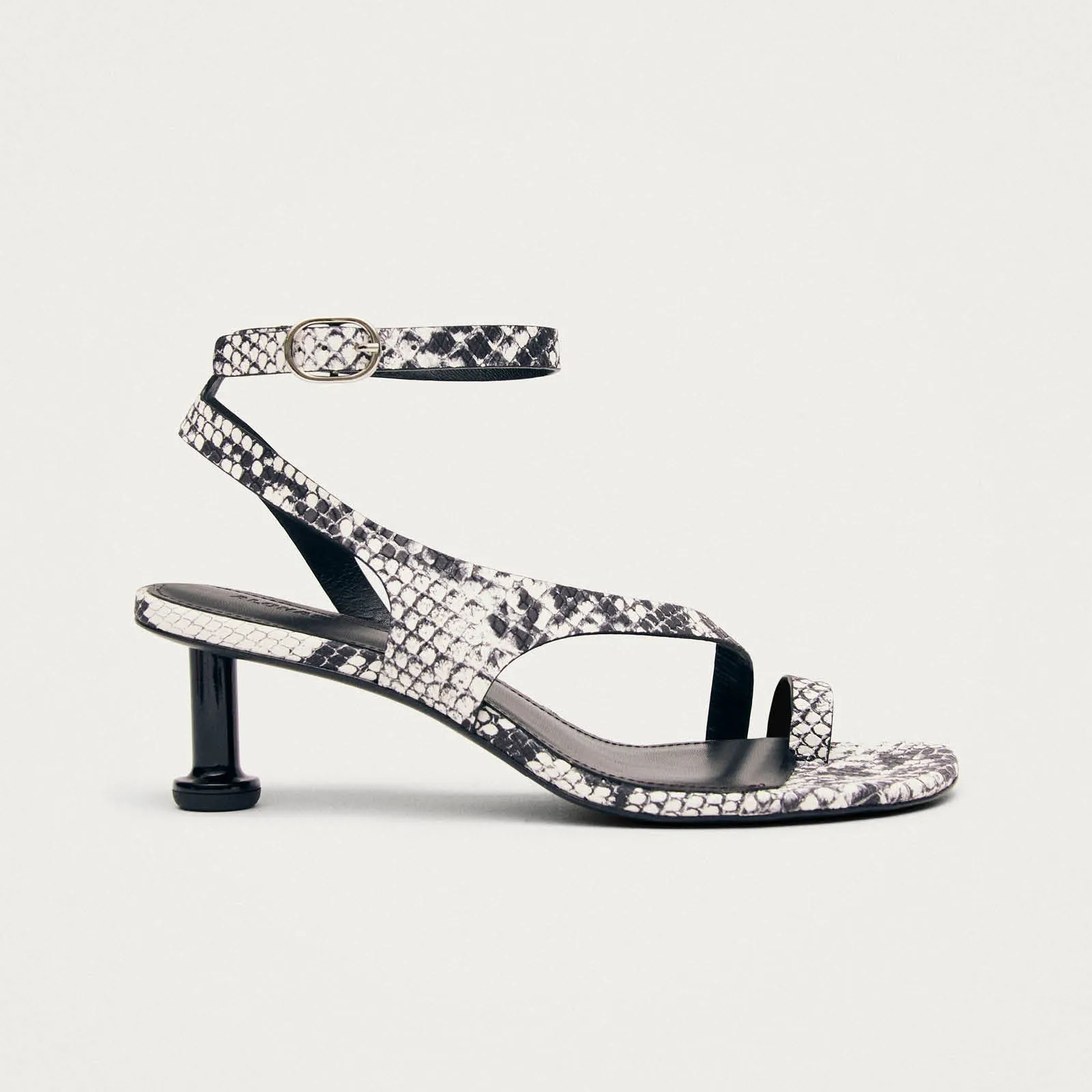 Miquela Indo Grey Leather Sandals sold by Alohas product image thumbnail 3