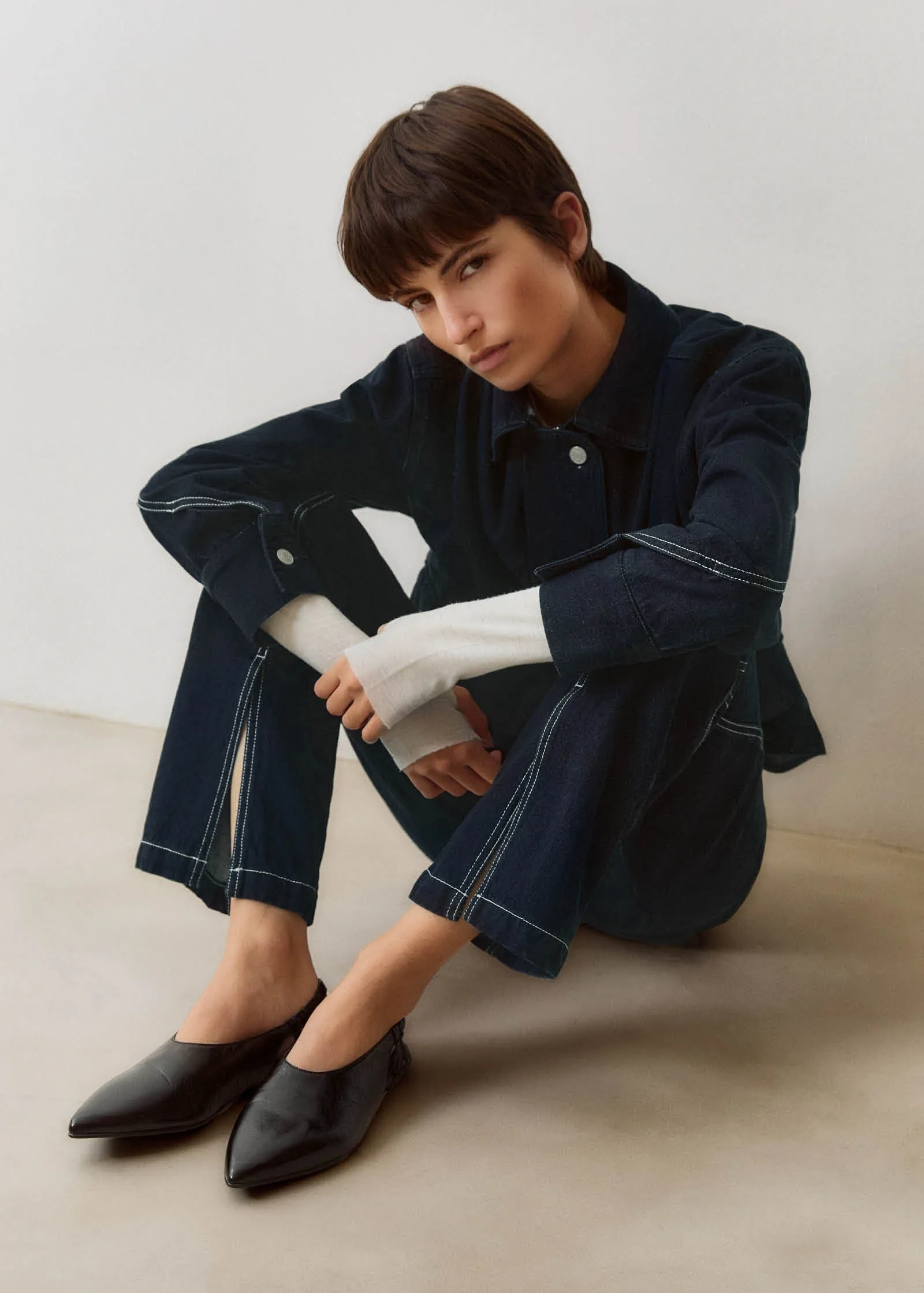 Mandy Black Leather Ballet Flats sold by Alohas product image thumbnail 2