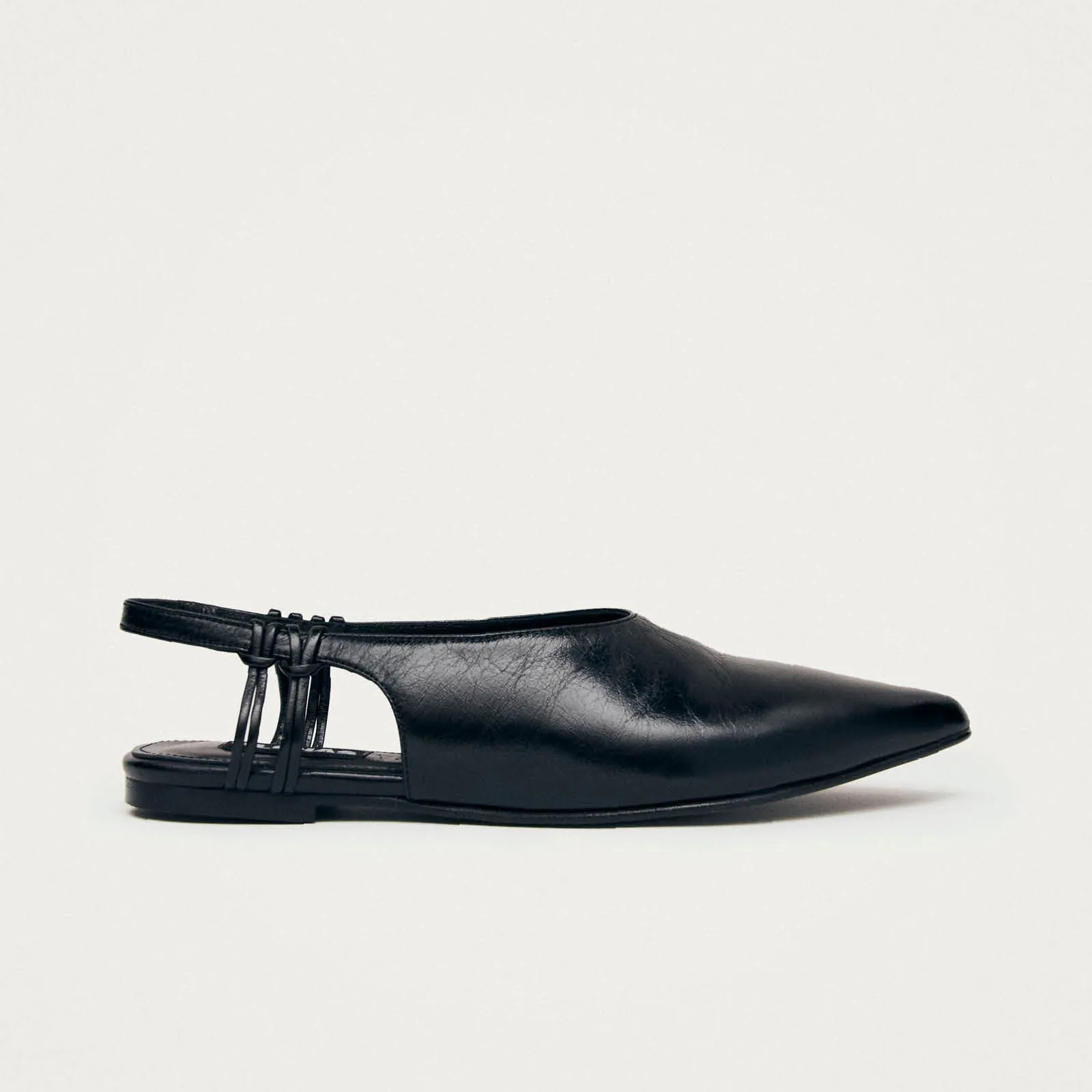 Mandy Black Leather Ballet Flats sold by Alohas product image thumbnail 3