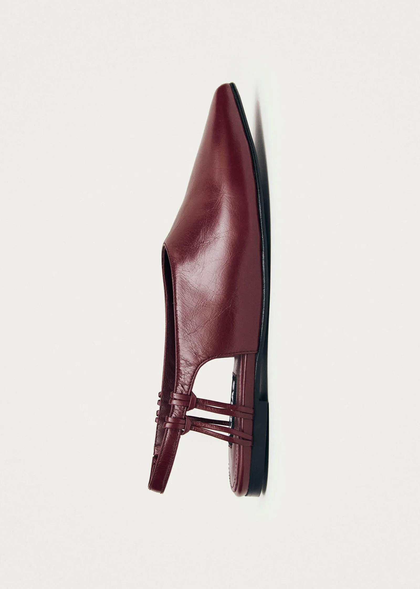 Mandy Burgundy Leather Ballet Flats sold by Alohas product image thumbnail 4