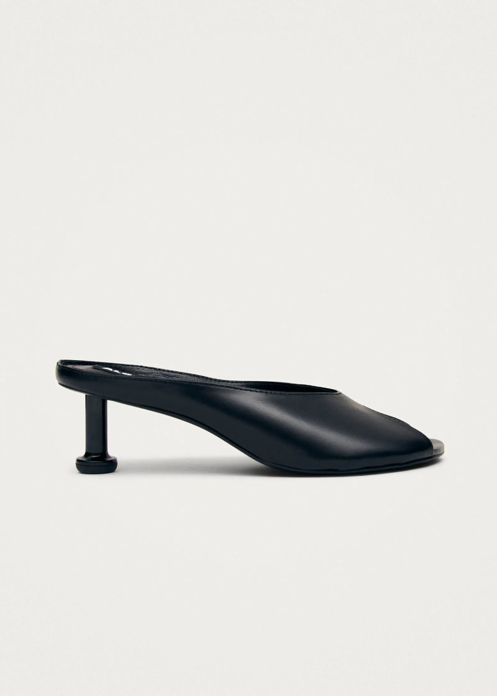 Catherine Black Leather Mules sold by Alohas