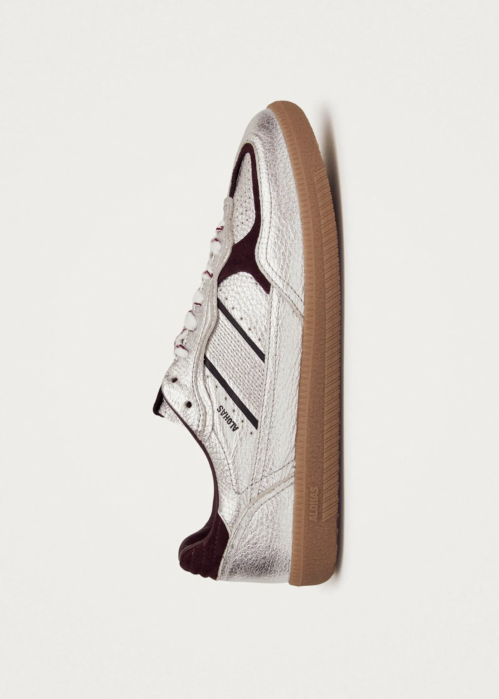 Tb.490 Grain Shimmer Silver & Burgundy Leather Sneakers sold by Alohas product image thumbnail 5
