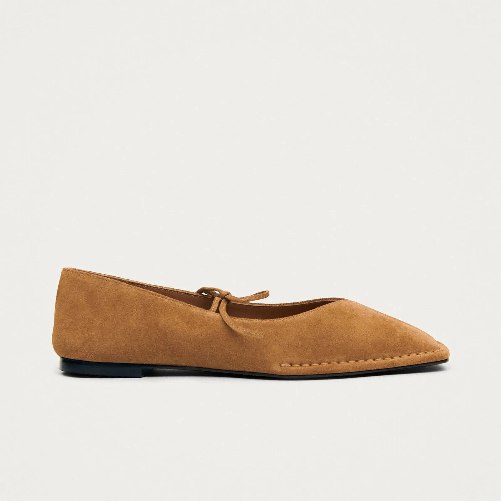 Sway Suede Tan Leather Ballet Flats sold by Alohas product image thumbnail 3