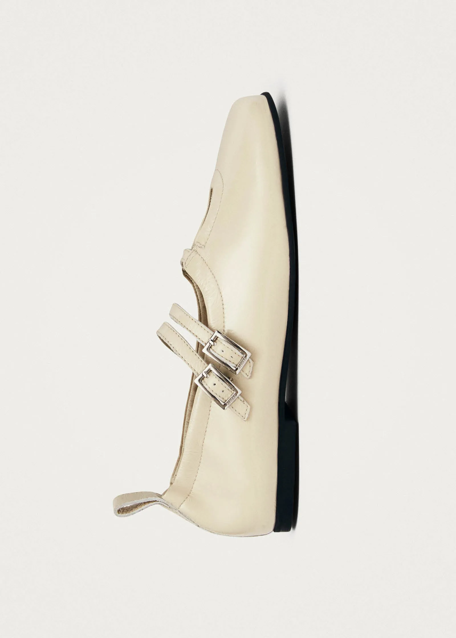 Anne Onix Cream Leather Ballet Flats sold by Alohas product image thumbnail 4