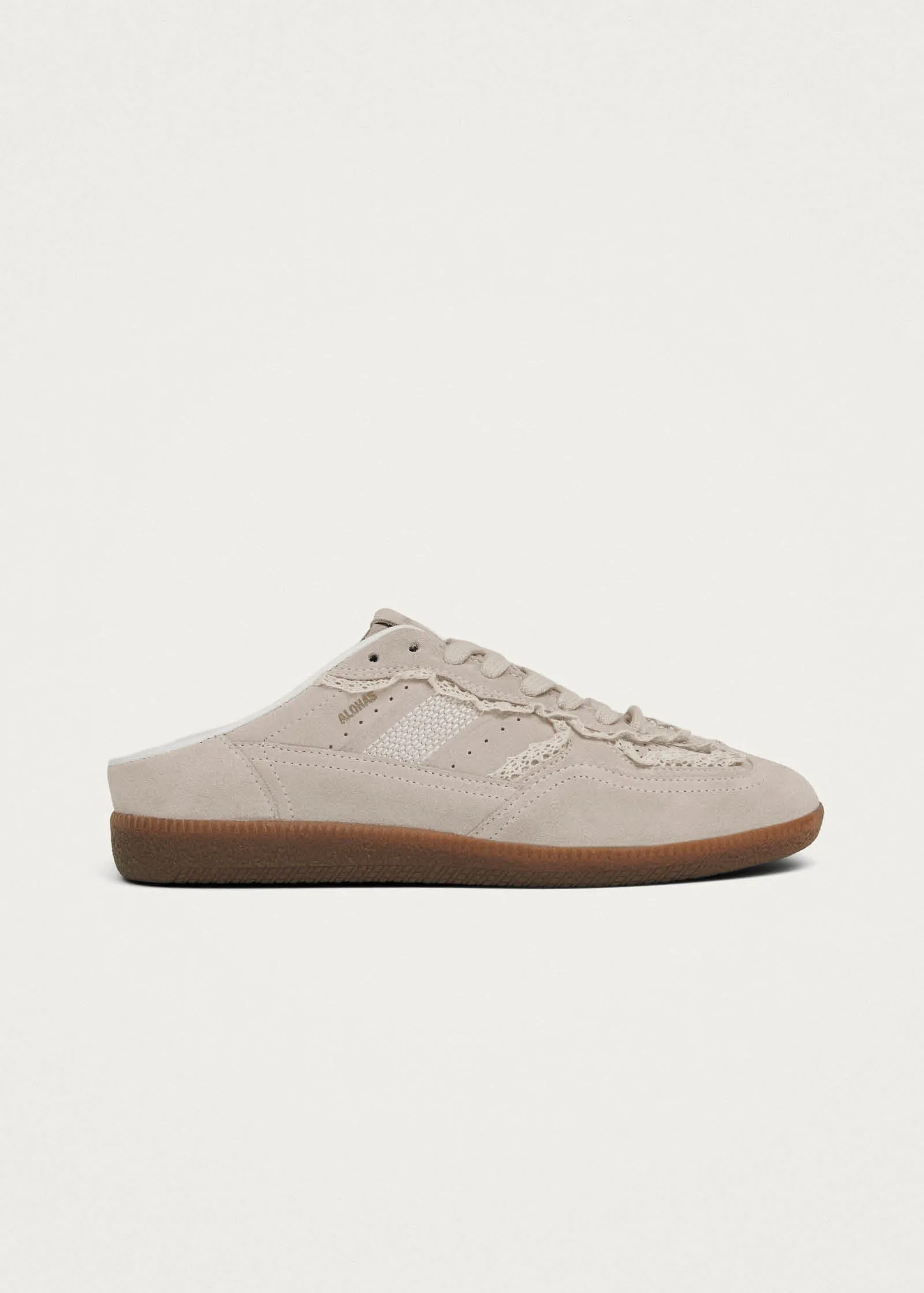 Tb.490 Mule Crochet Cream Leather Sneakers sold by Alohas
