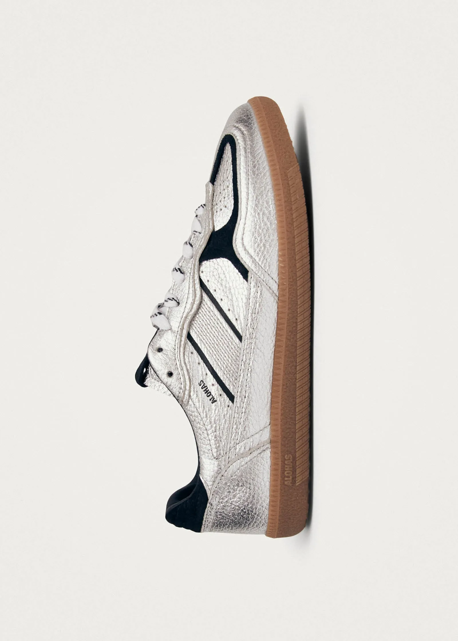 Tb.490 Grain Shimmer Silver & Navy Leather Sneakers sold by Alohas product image thumbnail 5