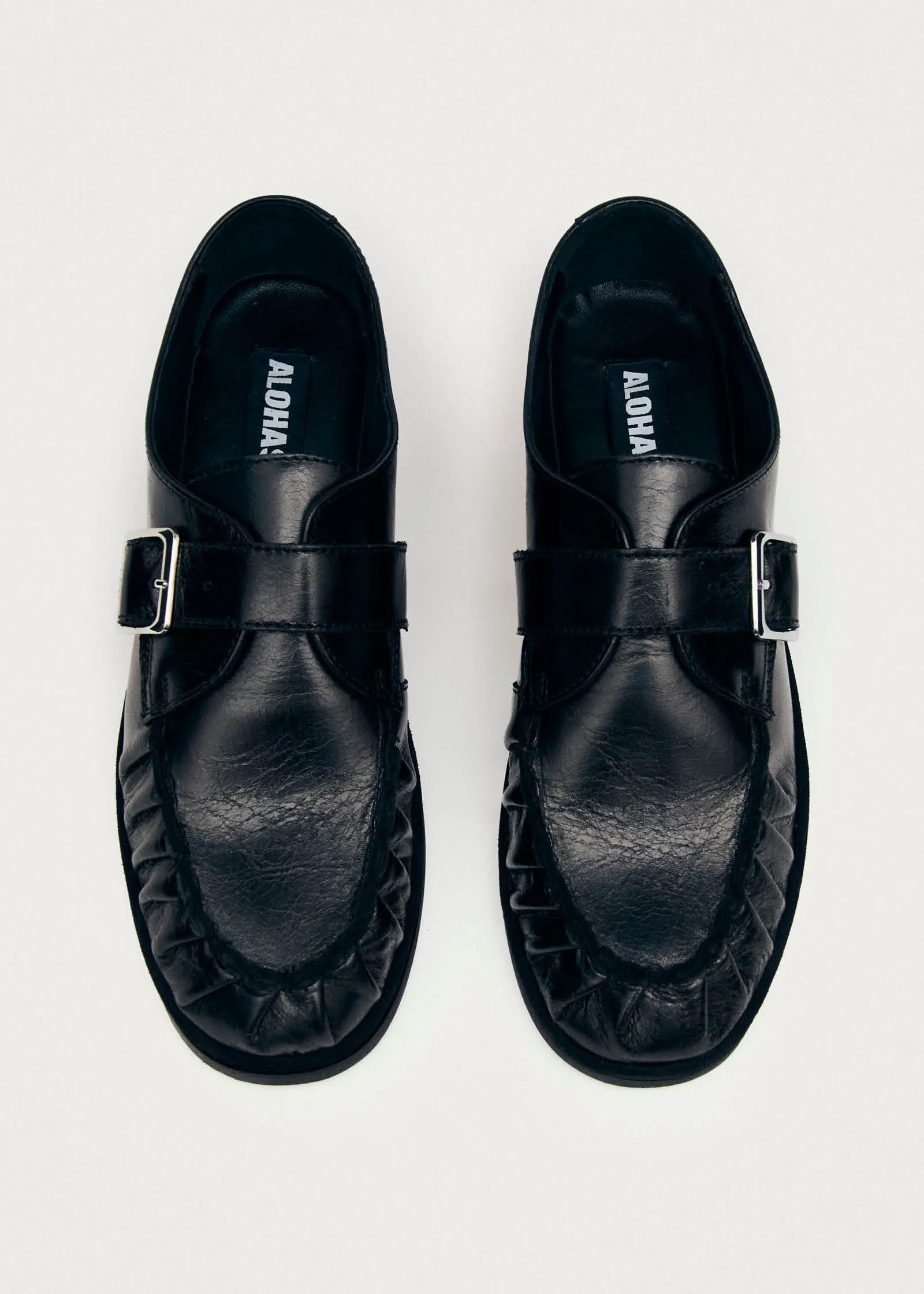 Brandy Black Leather Loafers sold by Alohas product image thumbnail 4