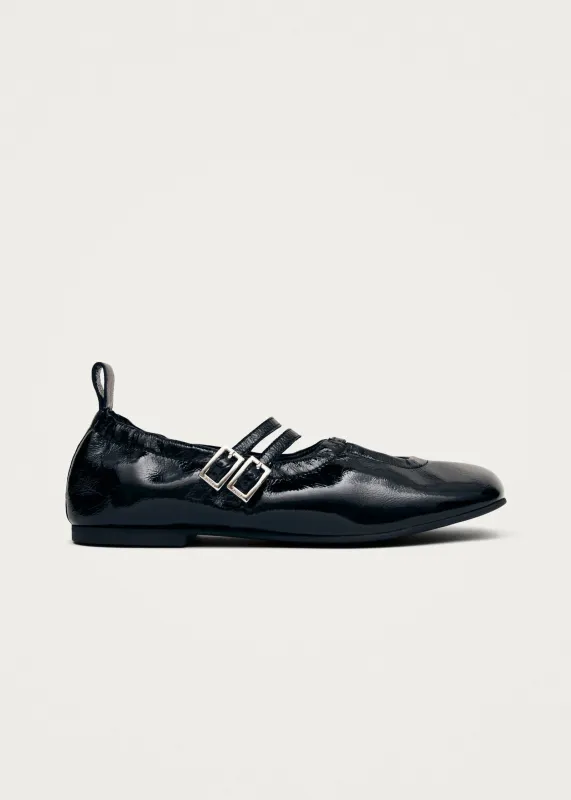 Anne Onix Black Leather Ballet Flats sold by Alohas