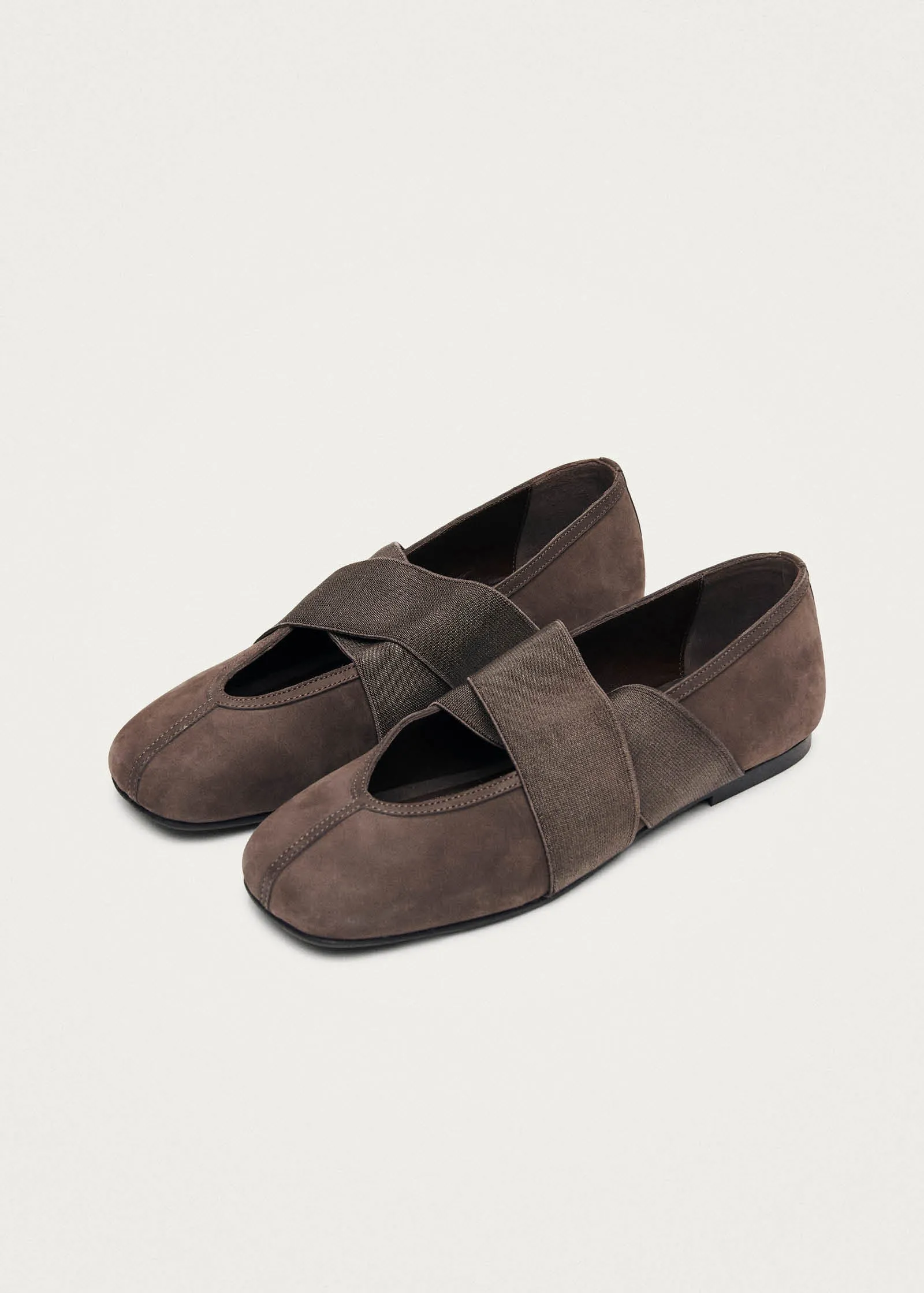 Tirta Suede Chocolate Leather Ballet Flats sold by Alohas product image thumbnail 2