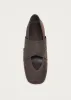 Tirta Suede Chocolate Leather Ballet Flats sold by Alohas