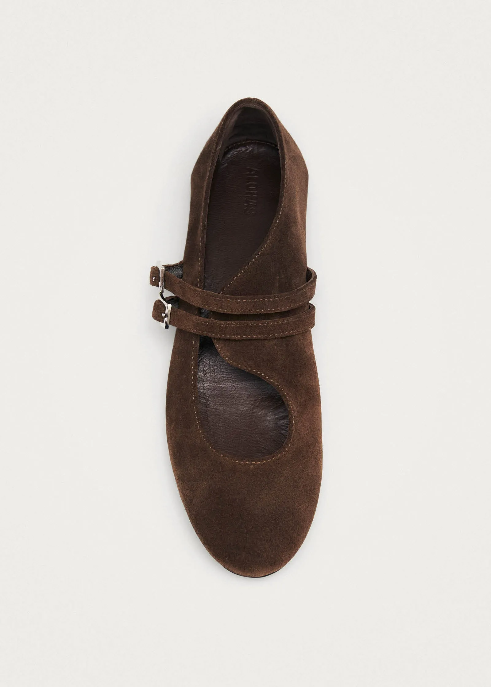 Romy Suede Brown Leather Ballet Flats sold by Alohas product image thumbnail 4