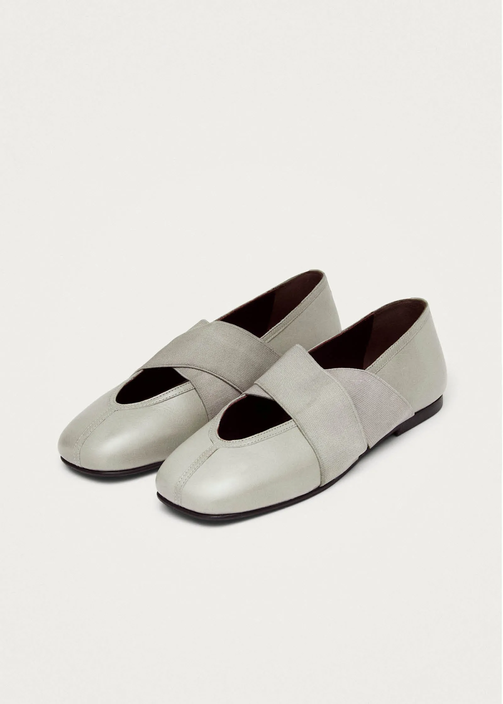 Tirta Rift Grey Leather Ballet Flats sold by Alohas product image thumbnail 2
