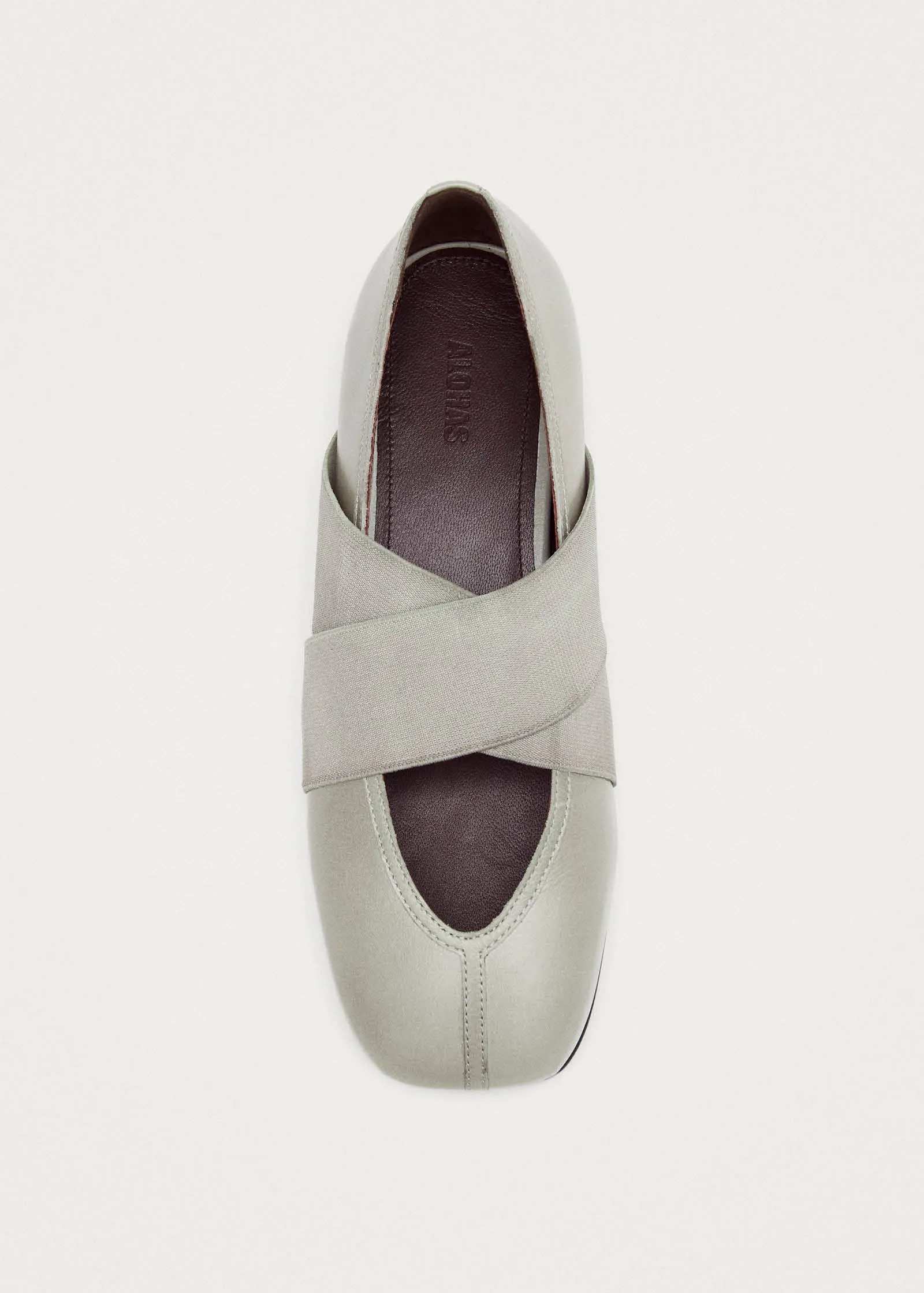 Tirta Rift Grey Leather Ballet Flats sold by Alohas product image thumbnail 4