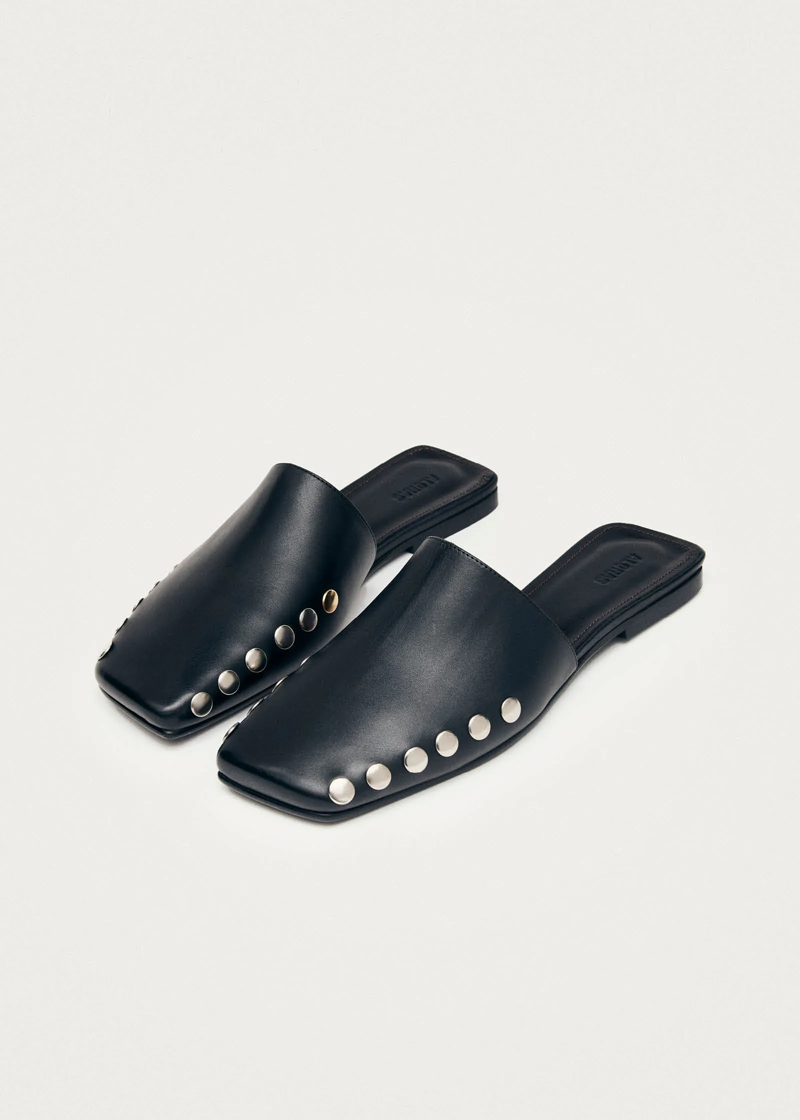 Kelly Black Leather Mules sold by Alohas product image thumbnail 2