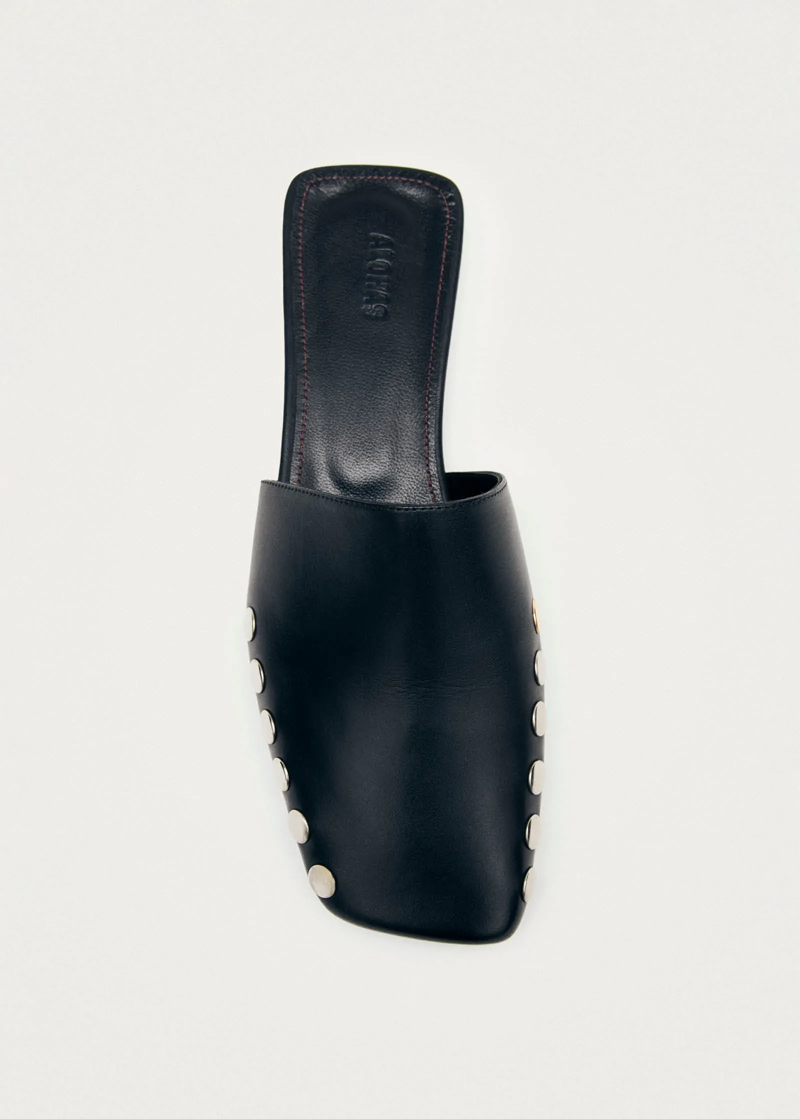 Kelly Black Leather Mules sold by Alohas product image thumbnail 5
