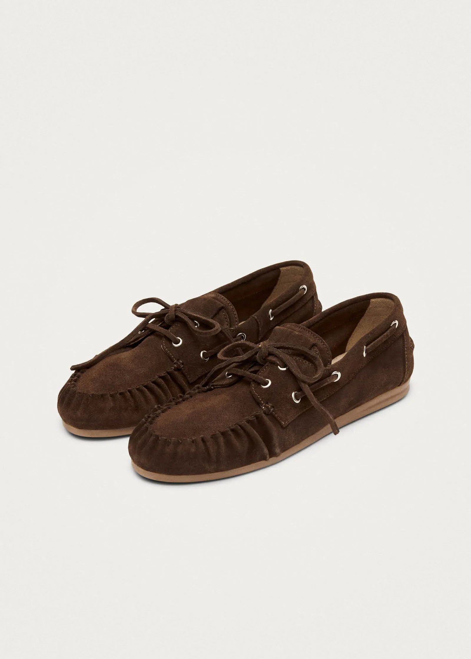 Rowan Suede Brown Leather Loafers sold by Alohas product image thumbnail 2