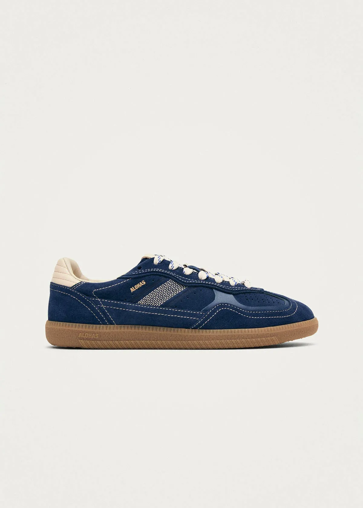 Tb.490 Rife Navy Cream Leather Sneakers sold by Alohas