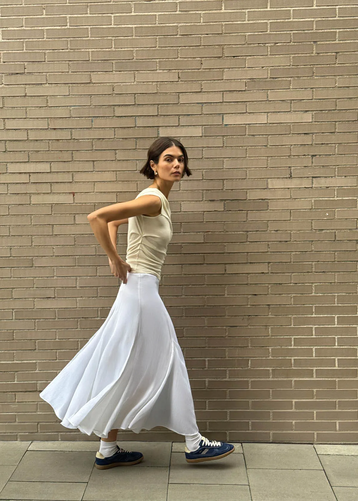 Tb.490 Rife Navy Cream Leather Sneakers sold by Alohas product image thumbnail 2