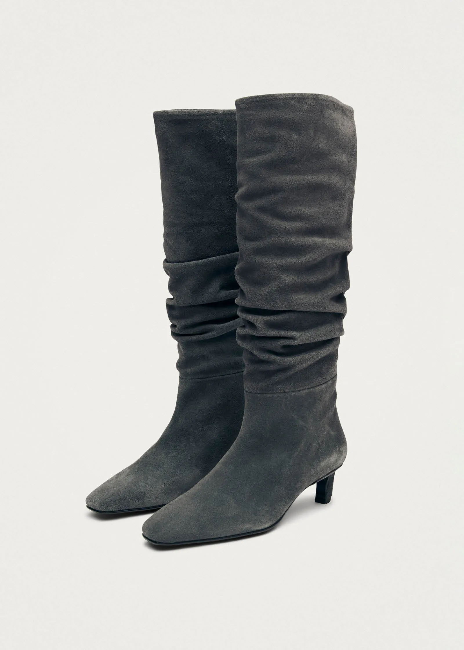 Kalila Suede Grey Leather Boots sold by Alohas product image thumbnail 4