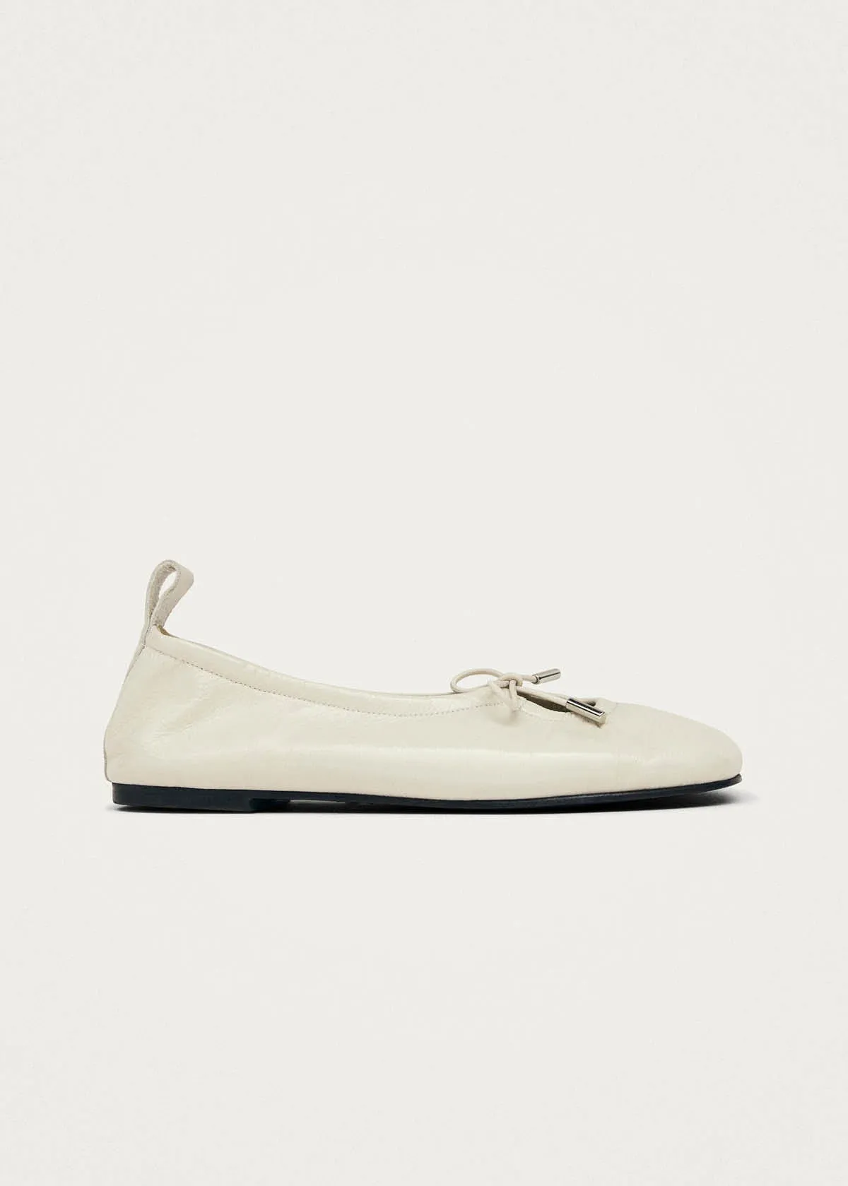 Rosalind Patent Cream Leather Ballet Flats sold by Alohas product image thumbnail 4