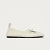 Rosalind Patent Cream Leather Ballet Flats sold by Alohas