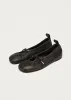 Rosalind Brushed Brown Leather Ballet Flats sold by Alohas