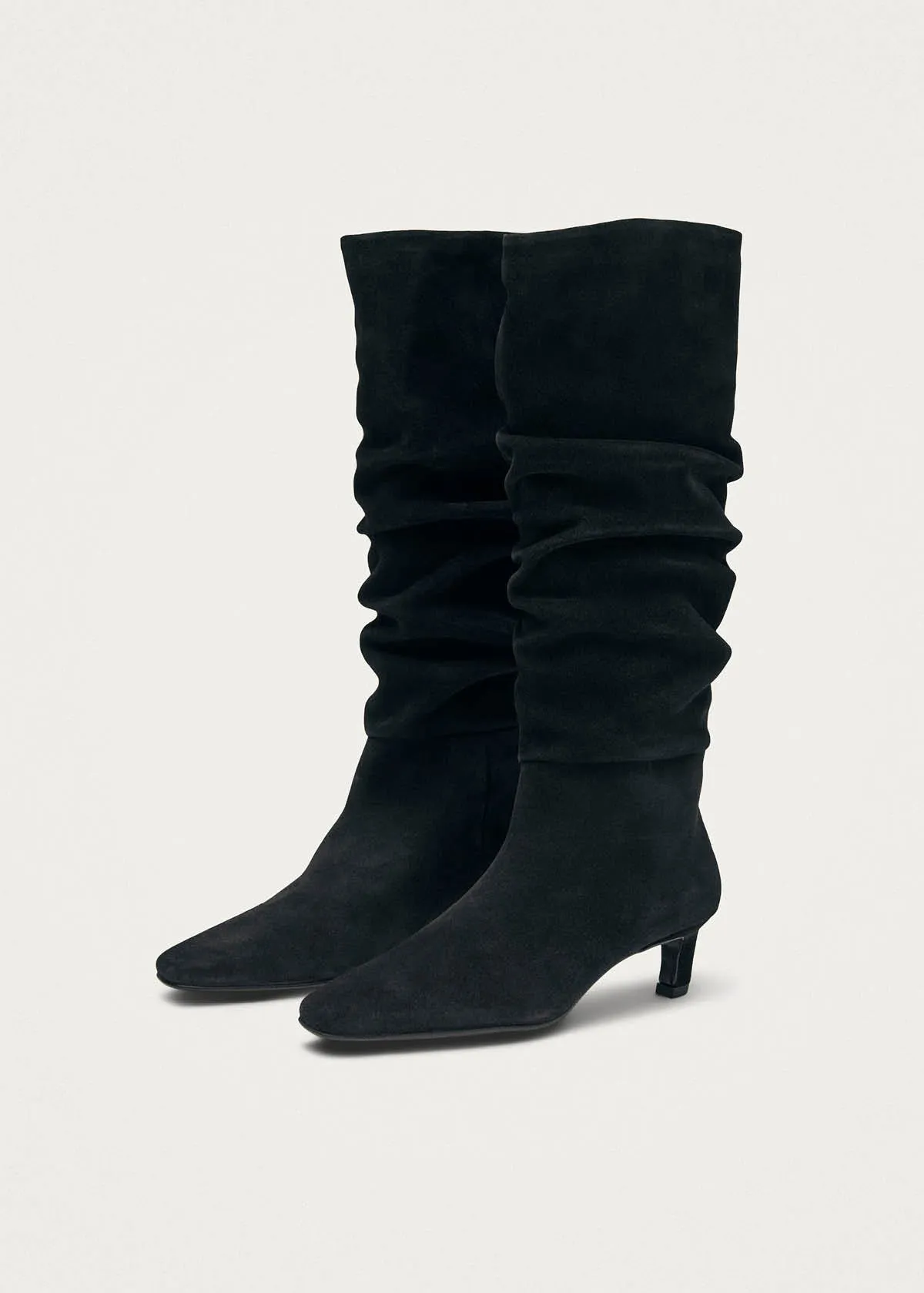 Kalila Suede Black Leather Boots sold by Alohas product image thumbnail 4