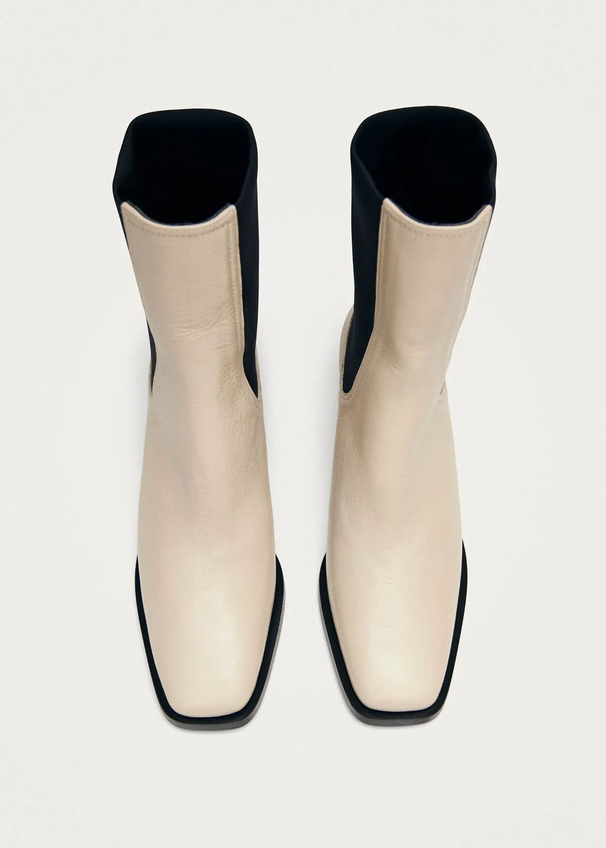 Hayes Rift Cream Leather Ankle Boots sold by Alohas product image thumbnail 4