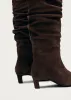 Kalila Suede Brown Leather Boots sold by Alohas