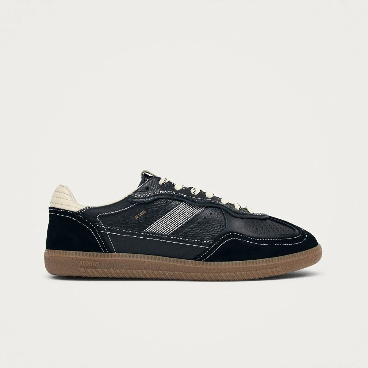 Tb.490 Rife Grain Black & Cream Leather Sneakers sold by Alohas product image thumbnail 3