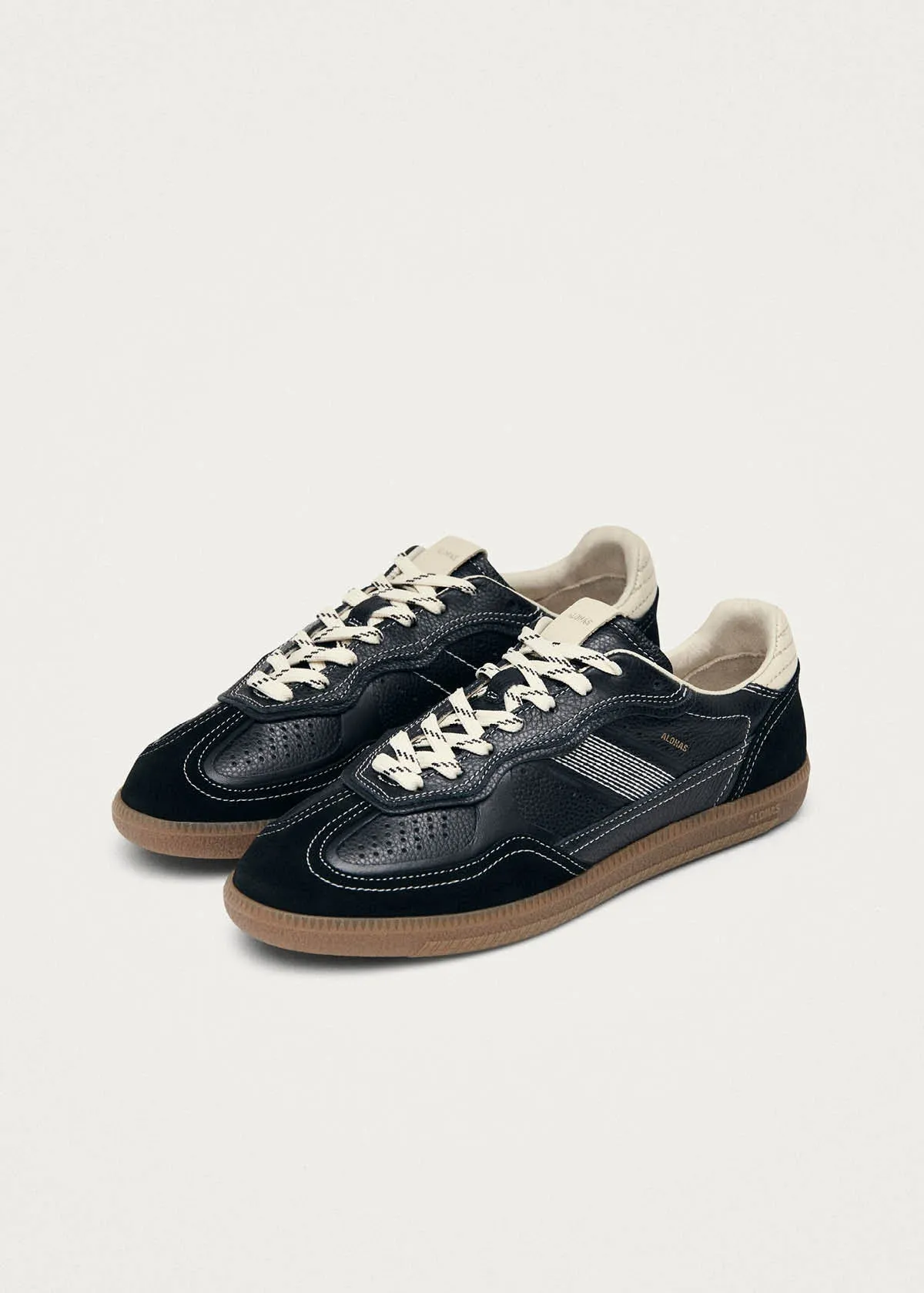 Tb.490 Rife Grain Black & Cream Leather Sneakers sold by Alohas product image thumbnail 2
