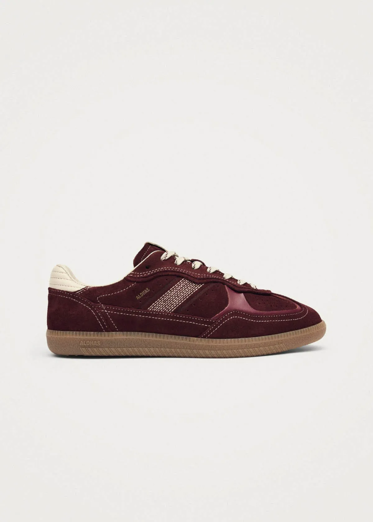 Tb.490 Rife Burgundy Cream Leather Sneakers sold by Alohas